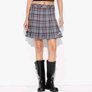 Women's Exclusive Beetlejuice Astrid Uniform Mini Graphic Skort - Gray XL